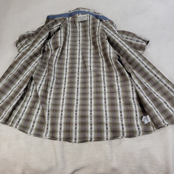 Cody James Shirt Mens Size XXL Brown Long Sleeve Pearl Snap Brown Plaid Western - Picture 16 of 16